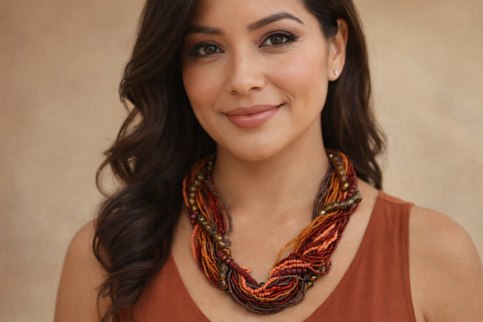 Multi-Strand Beaded Necklace