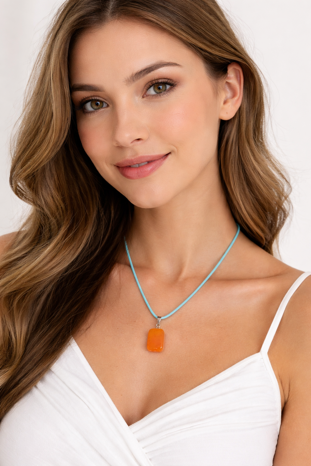 Cord Crystal Stone Necklace